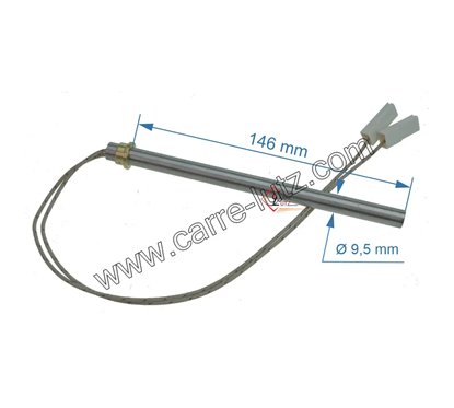 703983  Résistance 250W 9,5 mm longueur 145 mm de poêle à pellet 30,80 €