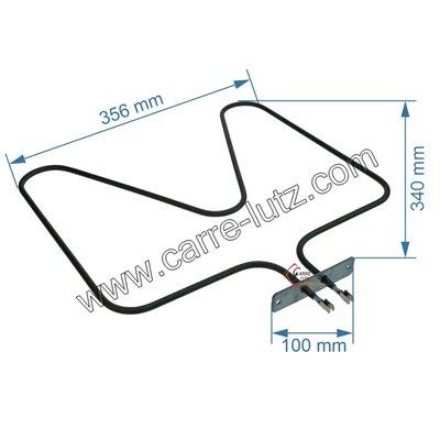 203095  481925928548 - Résistance de sole 1100W de four Laden Whirlpool  18,90 €