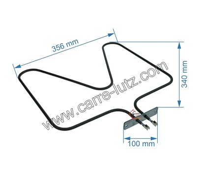 203095  481925928548 - Résistance de sole 1100W de four Laden Whirlpool  21,50 €