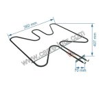 20390037  806890652 - Résistance de sole 1200W de four Smeg  55,20 €