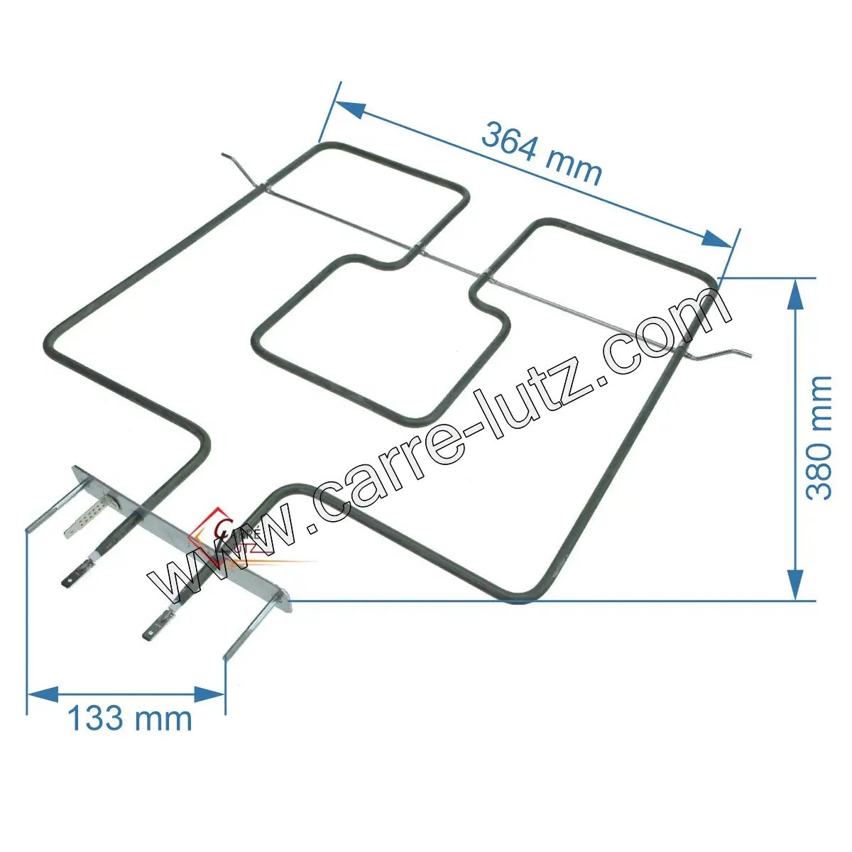 20390012  480121104179 - Résistance de voute 1400W de four Whirlpool 16,70 €