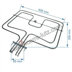 20390030  Résistance de voute de four Electrolux 3570797021 22,50 €