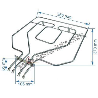 20390038  00471375 - Résistance de voute 2800W de four Bosch Siemens  13,40 €