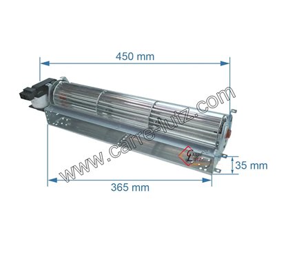 231044  Ventilateur tangentiel 365x40 mm moteur à gauche 1 vitesse 895725682 Palazzetti 00001309005 Godin 64,90 €