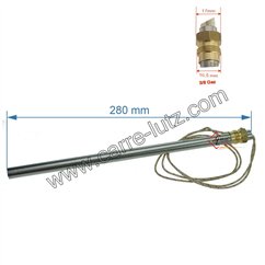 70390037  Bougie ou Résistance 400W 12,5 mm longueur 280mm de poêle à pellet  50,90 €