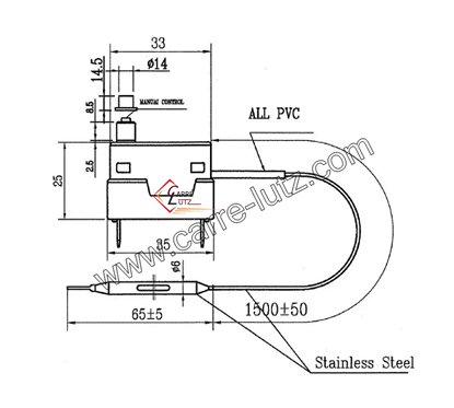 232301  Thermostat de sécurité a réarmement manuel 90/110° 21,60 €