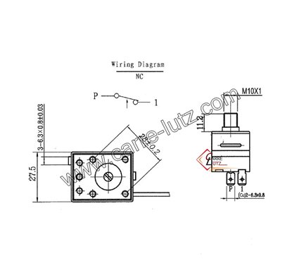 232301  Thermostat de sécurité a réarmement manuel 90/110° 21,60 €