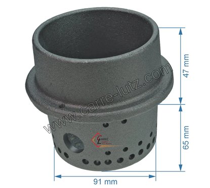 Pot bruleur ou creuset de foyer pour poele a granulé Karmek one