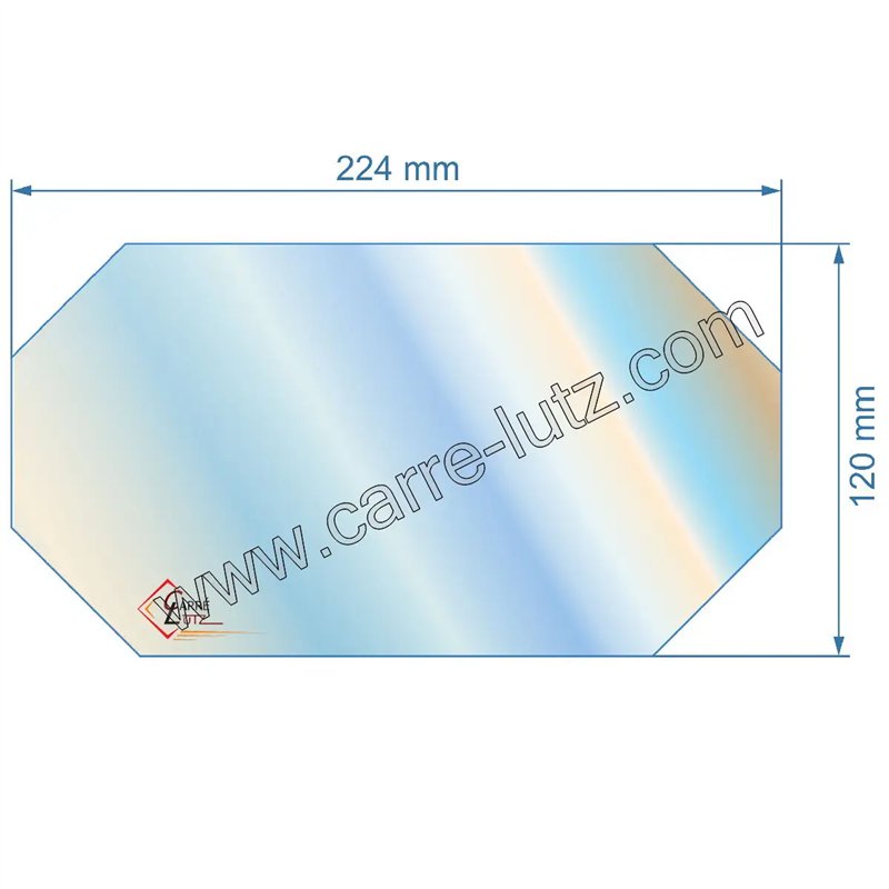 Vitre réfractaire 224x120x4 00001304459 Godin 3736 Vitre réfractaire 224x120x4 00001304459 Godin 3736