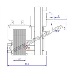Motoréducteur de vis sans fin de poêle à pellets 3 tour/minute