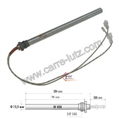 70390038 Résistance 420W 12,5 mm 3/8 longueur 193 mm de poêle à pellet 41,58 €