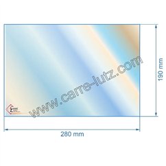 00497  verre réfractaire Vitrocéramique 280x190 188703 Franco-Belge 34,30 €