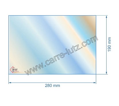 00497  verre réfractaire Vitrocéramique 280x190 188703 Franco-Belge 34,30 €