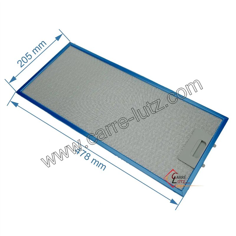 Filtre à graisse métal 49040566 Candy Gorenje de hotte aspirante Candy 1037061Amica 
