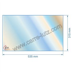 00498  Vitre réfractaire Vitrocéramique 535x315 mm Franco-Belge 188799 71,30 €
