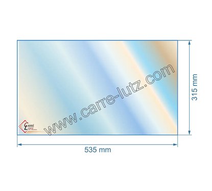 00498  Vitre réfractaire Vitrocéramique 535x315 mm Franco-Belge 188799 71,30 €