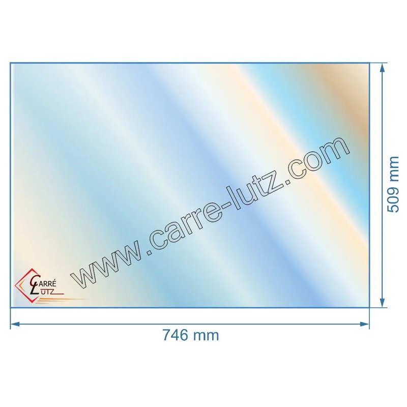 Vitre réfractaire Vitrocéramique 746x509x4 mm Non sérigraphié compatible avec Deville - P0051542