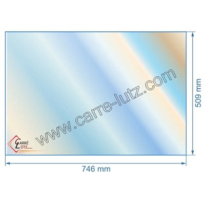 00500  Vitre réfractaire Vitrocéramique 746x509x4 mm Non sérigraphié compatible avec Deville - P0051542 195,40 €