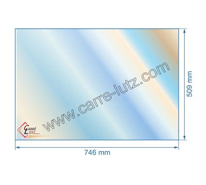 00500  Vitre réfractaire Vitrocéramique 746x509x4 mm Non sérigraphié compatible avec Deville - P0051542 195,40 €