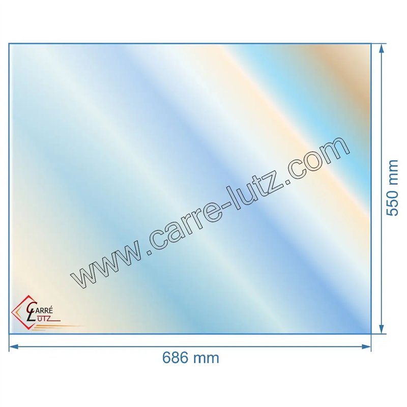 Vitre réfractaire Vitrocéramique 686x550x4 mm Non sérigraphié compatible avec Deville - P0051784 Vitre réfractaire Vitrocéramique 686x550x4 mm Non sérigraphié compatible avec Deville - P0051784