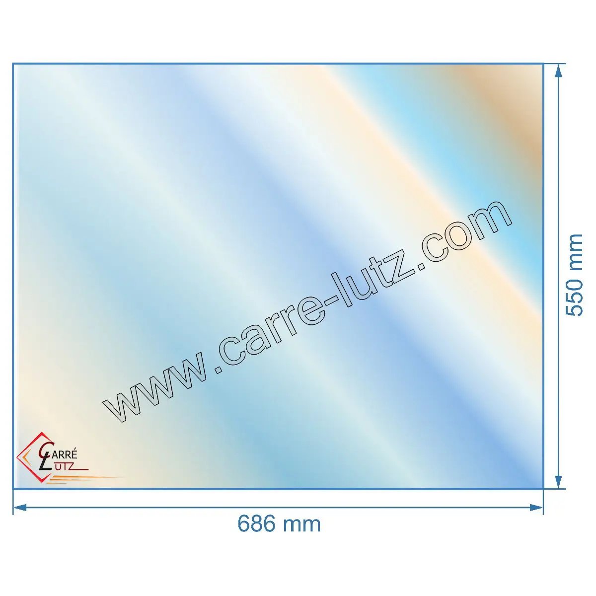 Vitre réfractaire Vitrocéramique 686x550x4 mm Non sérigraphié compatible avec Deville - P0051784 Vitre réfractaire Vitrocéramique 686x550x4 mm Non sérigraphié compatible avec Deville - P0051784