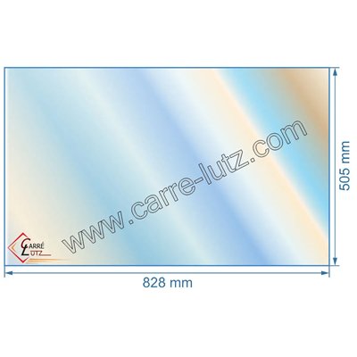 00502  Vitre réfractaire Vitrocéramique 828x505x4 mm compatible avec Deville - P0048183 230,50 €