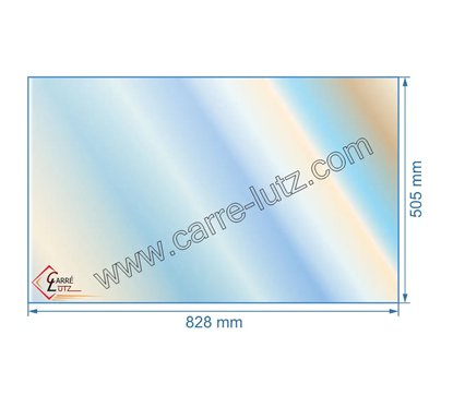 00502  Vitre réfractaire Vitrocéramique 828x505x4 mm compatible avec Deville - P0048183 230,50 €