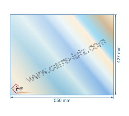 00503  Vitre réfractaire Vitrocéramique 550x427x4 mm compatible avec Deville - P0048510 129,50 €