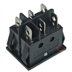 Interrupteur inverseur 10A 250V 6 contacts 22x25 mm