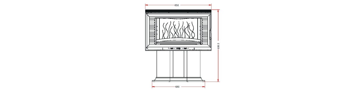 Poêle à bois Emeraude 613244 Invicta
