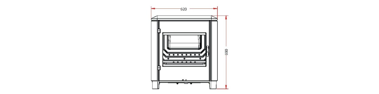 Poêle à bois Carolo 616244 Invicta