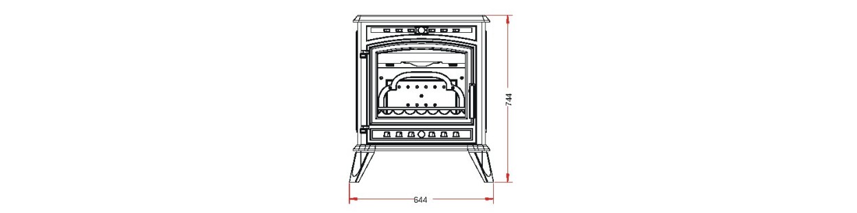 Poêle à bois Altea 616644 Invicta