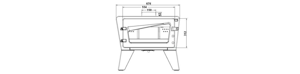 Poêle à bois Le Ch'ti poêle 616744 Invicta