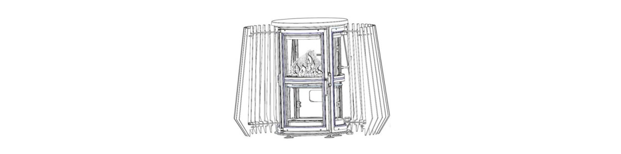 Poêle à bois Ilôt 616944 Invicta