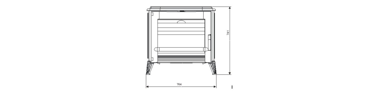 Poêle à bois Modena chaudière 617144 Invicta