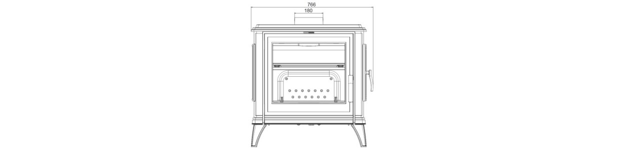 Poêle à bois Sedan L 617244 Invicta