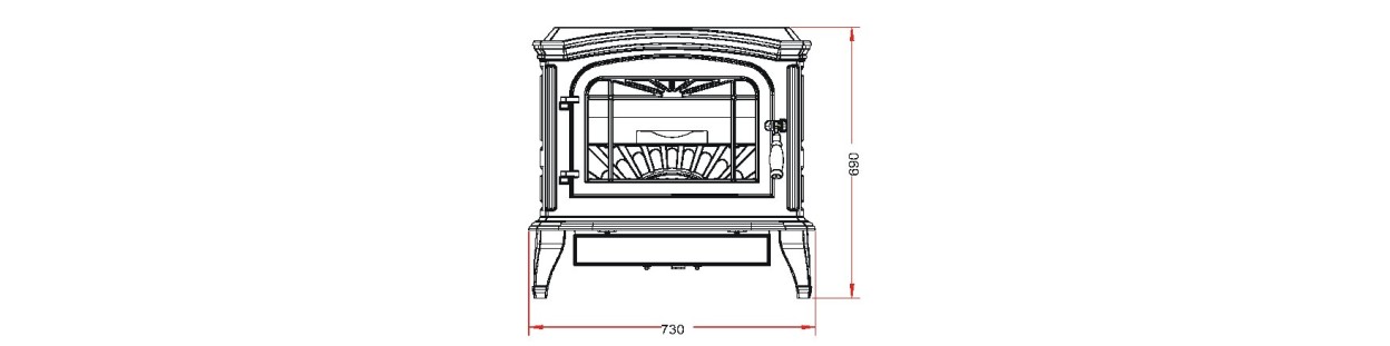 Poêle à bois Bradford 617344 Invicta