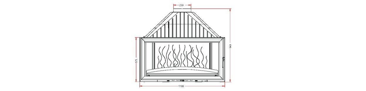 Foyer insert 1100 GV 621144 Invicta