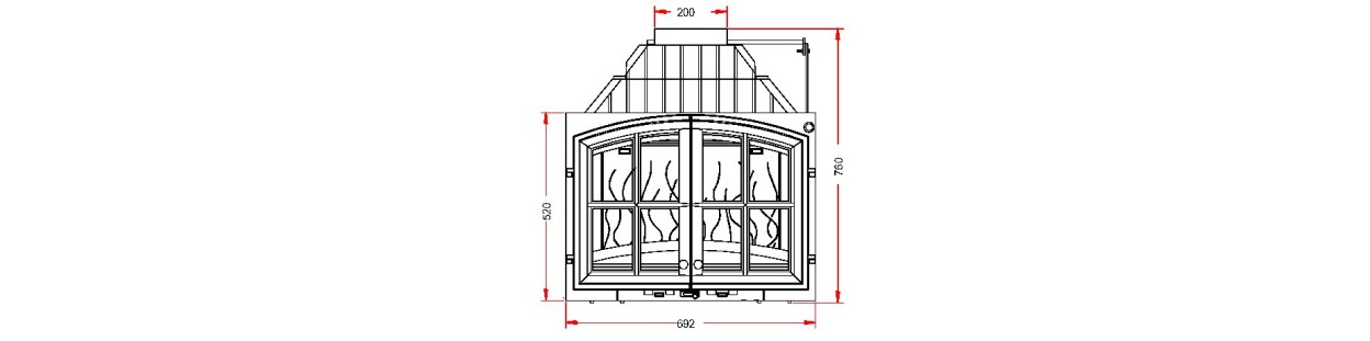 Foyer insert 700 DP volet 627145 Invicta