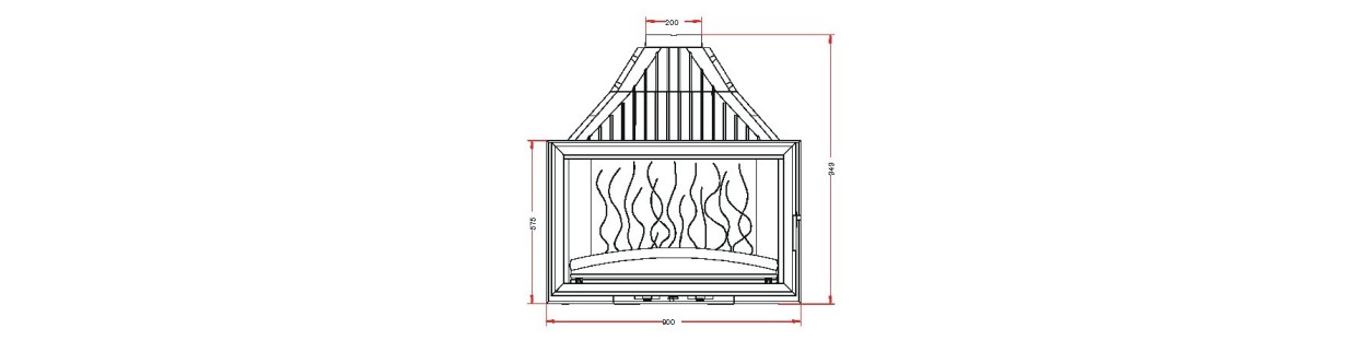 Foyer insert 900 GV 629044 Invicta