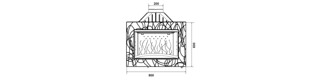 Foyer insert 800 Symphonie 658344 Invicta