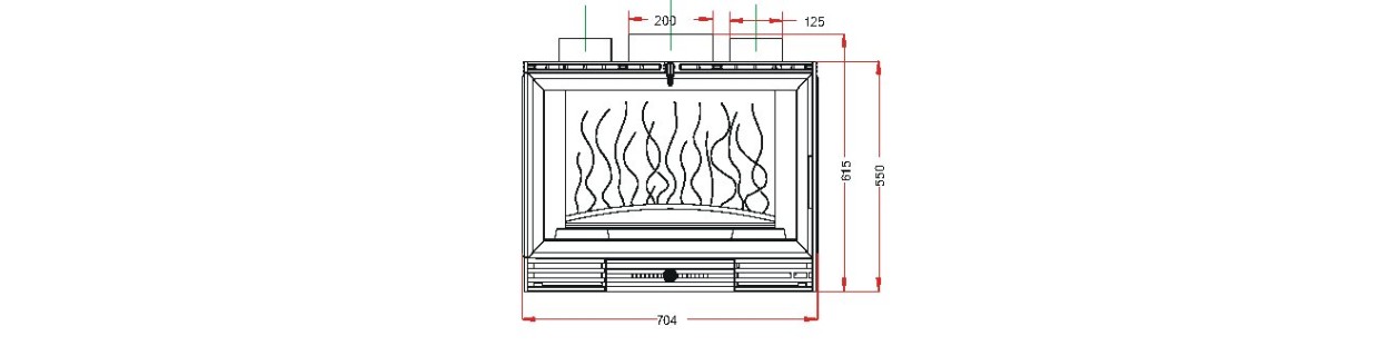 Foyer insert 700 3 vitres 667944 Invicta