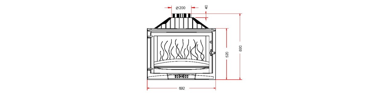 Foyer insert 700 Selenic chaudière 678100 Invicta