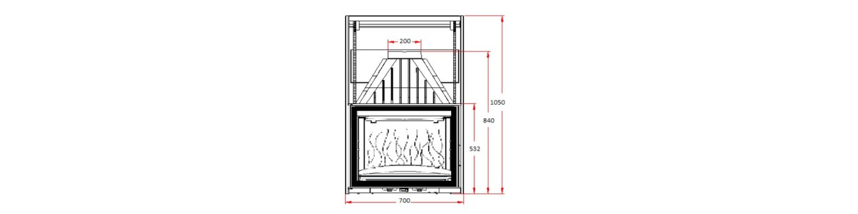 Foyer insert 700 GA DO à contre poids 687643 Invicta