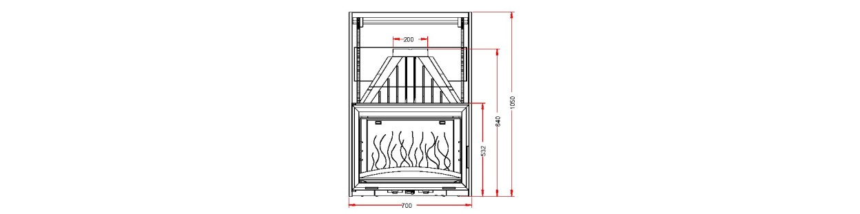 Foyer insert 700 DO à contre poids 687644 Invicta