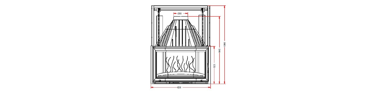 Foyer insert 850 porte relevable 688544 Invicta