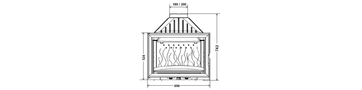 Foyer insert 700 Compact 627444 Invicta