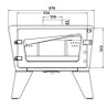 616744 Poêle à bois Le Ch'ti poêle Invicta