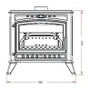 912644 Poêle à bois Alma Invicta